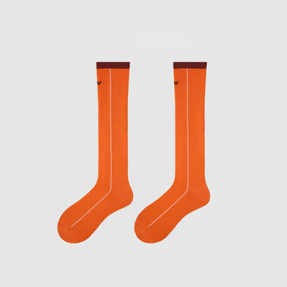 Colorblock Stripe Compression Socks(2 Pairs) - E - EU35-39(US2-6) - image 12