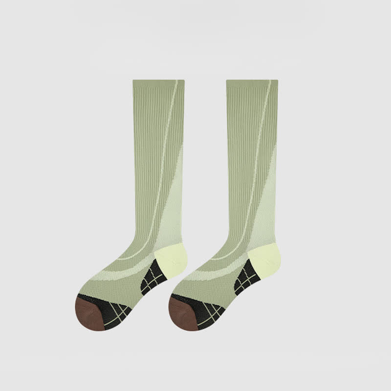 Burgundy Ribbed Compression Socks(2 Pairs) - image 11