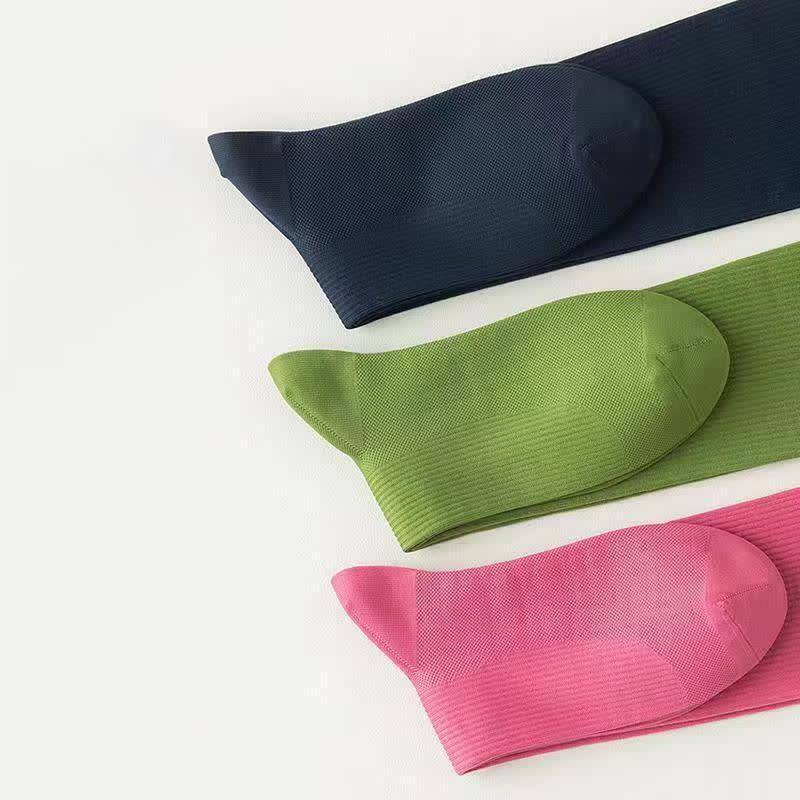 Plus Size White Ribbed Compression Socks(4 Pairs) - image 5
