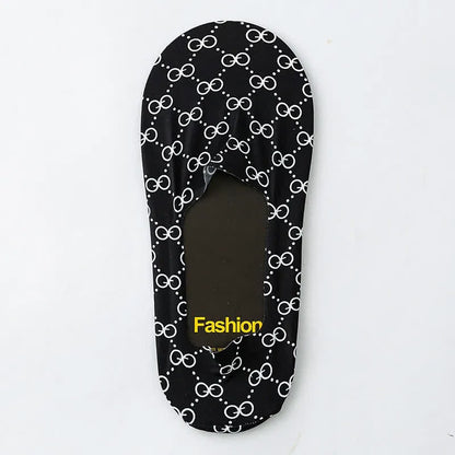 Playful Cartoon Animal Print No Show Socks(7 Pairs) - H - EU39-44(US6-10) - image 14