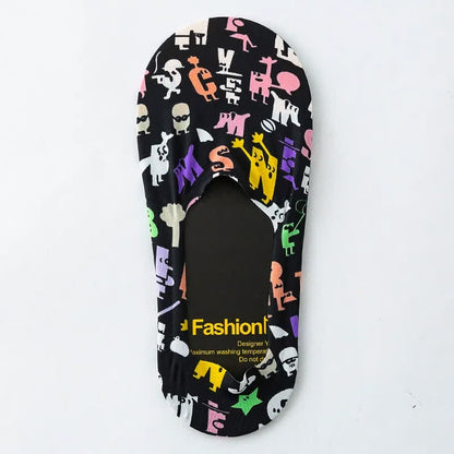 Playful Cartoon Animal Print No Show Socks(7 Pairs) - B - EU39-44(US6-10) - image 9