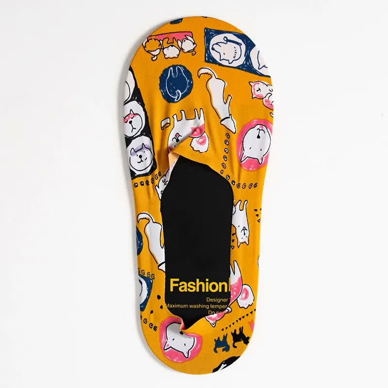 Graffiti No Show Socks(7 Pairs) - K - EU39-44(US6-10) - image 11