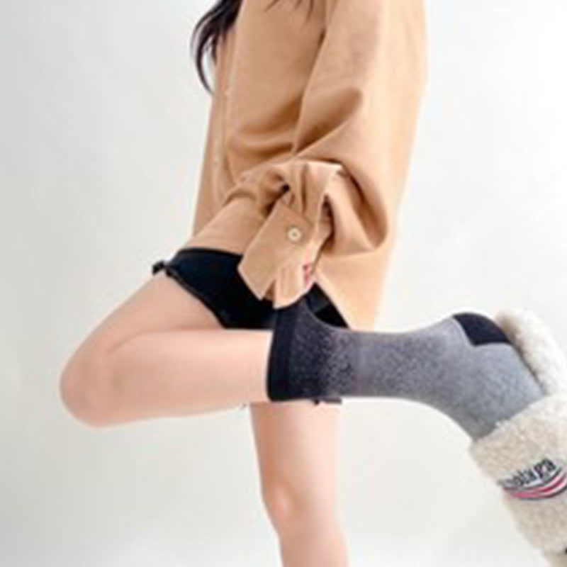 Sweet Gradient Quarter Socks(2 Pairs) - Black - EU36-42(US3-8.5) - image 3