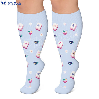 Plus Size Mahjong Inspired Compression Socks - image 5