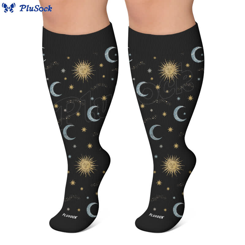 Plus Size Celestial Knit Compression Socks - image 7
