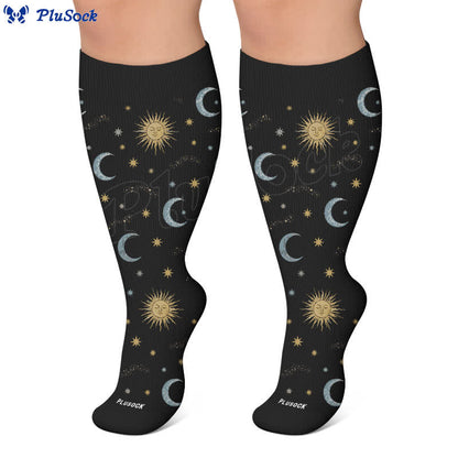 Plus Size Celestial Knit Compression Socks - image 7