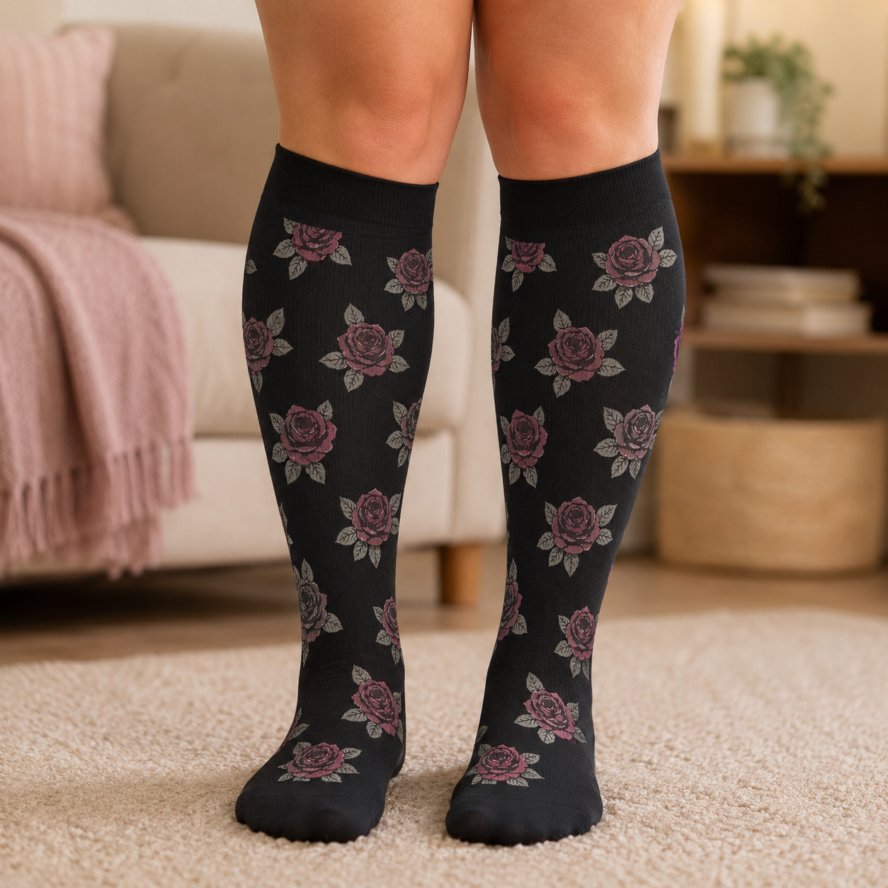 Plus Size Celestial Knit Compression Socks - image 2