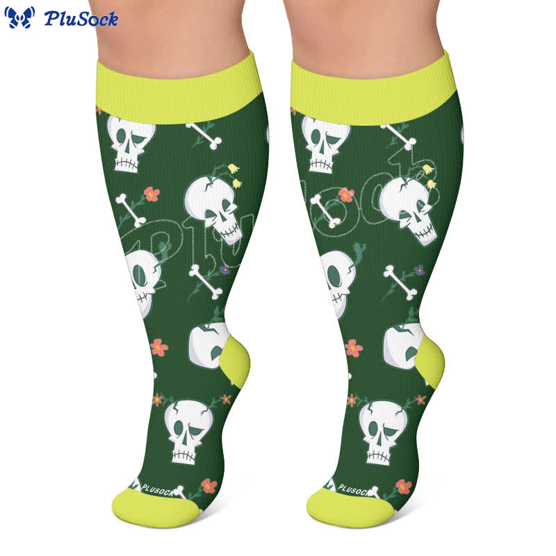 Plus Size Punk Skull Compression Socks - image 5