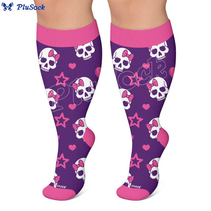 Plus Size Punk Skull Compression Socks - image 6