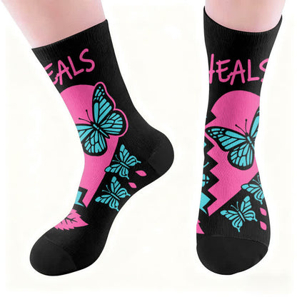 Alphabet Fitness Socks - Black(1 Pair) - EU37-44(US4-10) - image 4