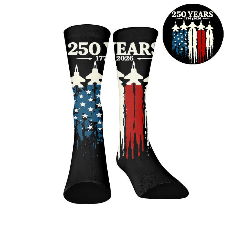 Flag letters Socks - Black(1 Pair) - EU37-44(US4-10) - image 8