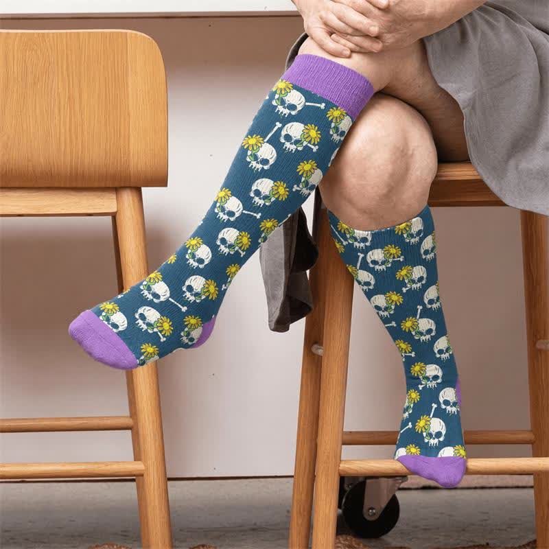 Plus Size Punk Skull Compression Socks - image 3