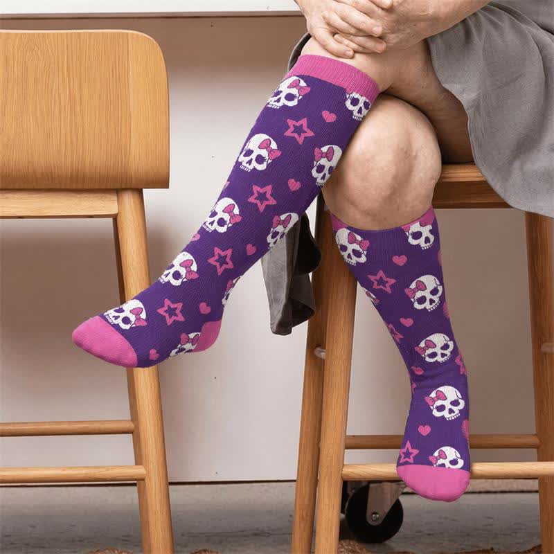 Plus Size Punk Skull Compression Socks - image 2