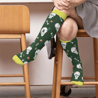 Plus Size Punk Skull Compression Socks - image 1
