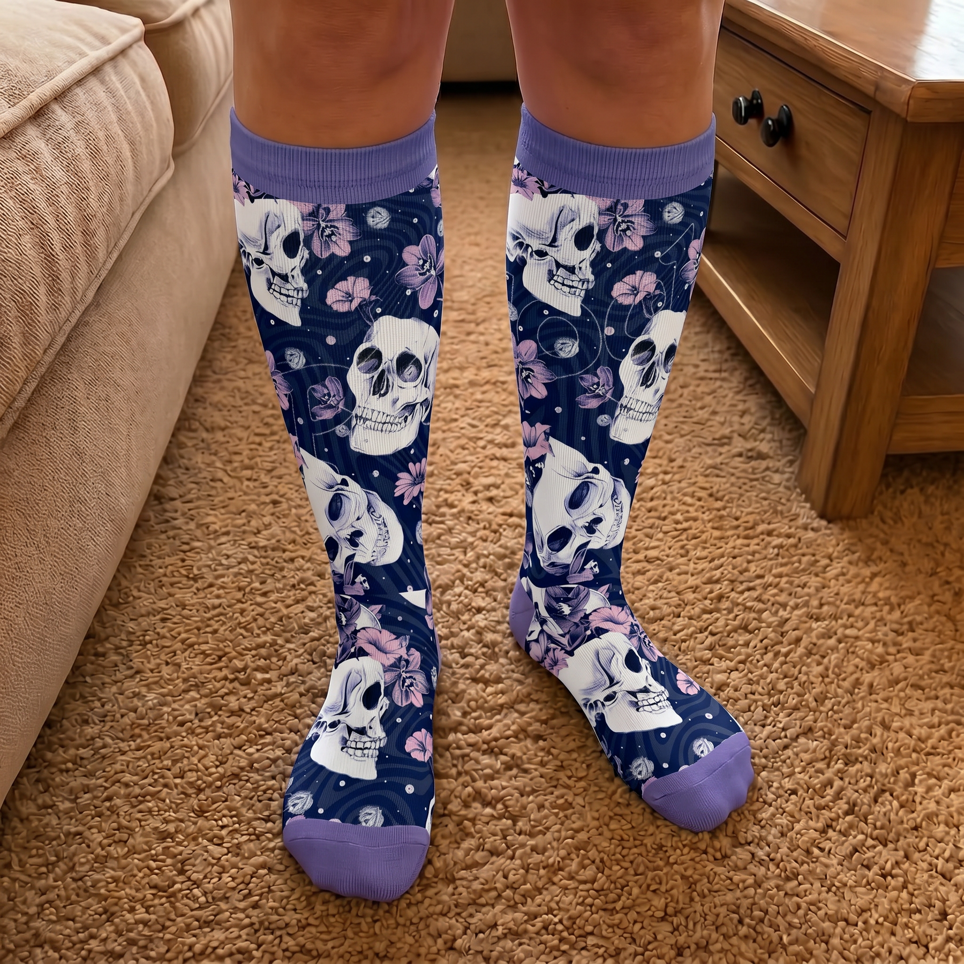 Plus Size Skull Series Compression Socks - image 3