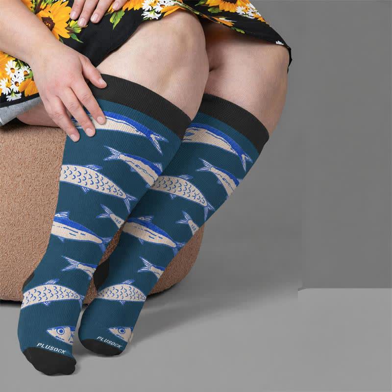 Plus Size Ocean Cartoon Compression Socks - image 3