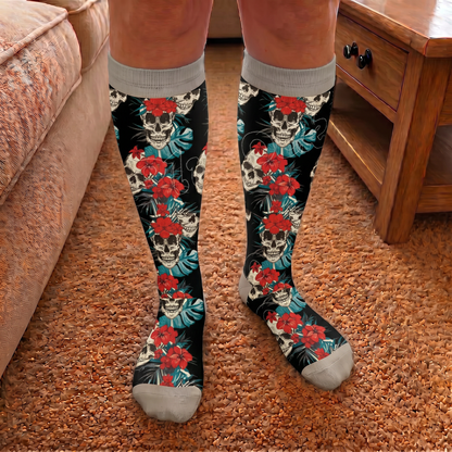 Plus Size Skull Compression Socks - image 3