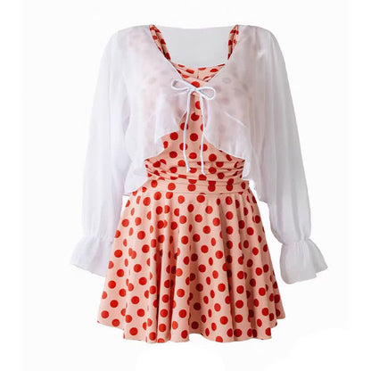 Blush Polka Dot Skirted Swimwear - image 6