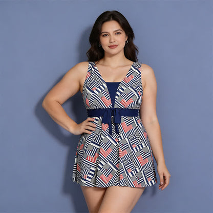 Navy Leaf Print Swimwear - image 4