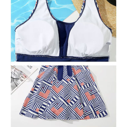Navy Leaf Print Swimwear - image 11