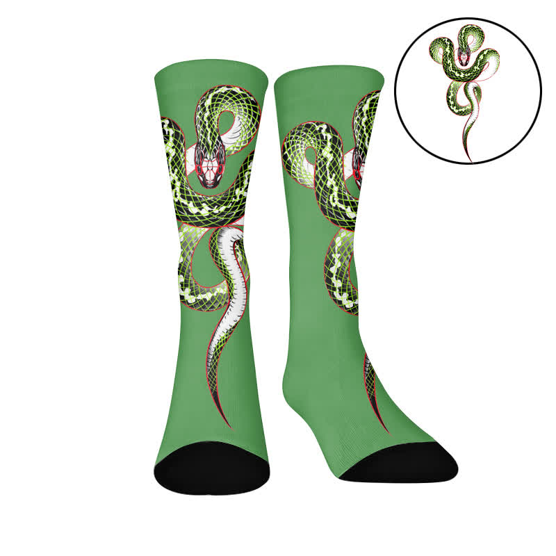 Animal Poses Socks - Green(1 Pair) - EU37-44(US4-10) - image 7