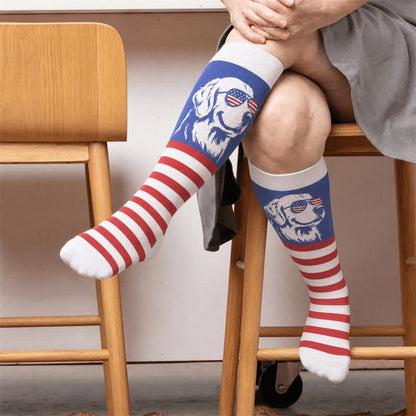 Plus Size Patriotic Dog Compression Socks - image 3
