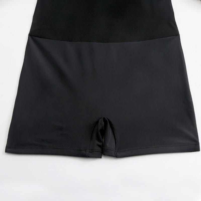 Black Cross Back A Line Swimwear - image 8