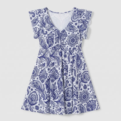 Tropical Leaf V Neck Swimwear - B - 5XL - image 9