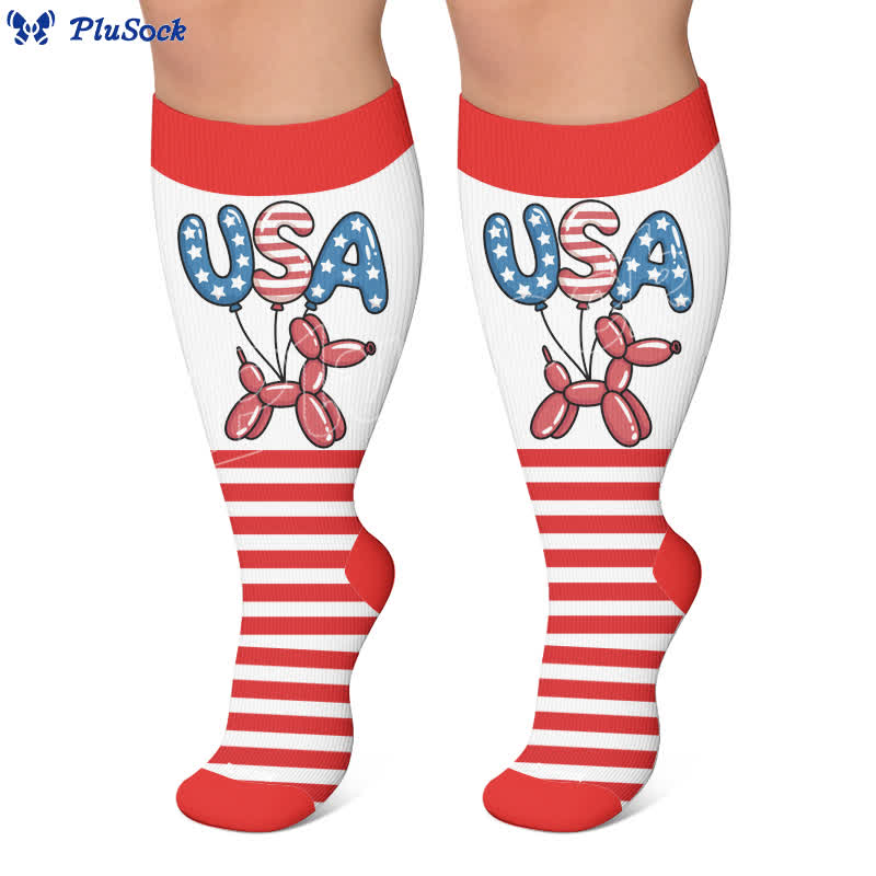 Plus Size Star Spangled Compression Socks - image 5