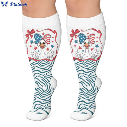 Plus Size Star Spangled Compression Socks - image 7