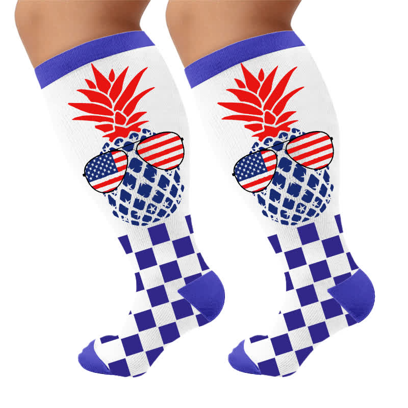 Plus Size Star Spangled Compression Socks - image 9