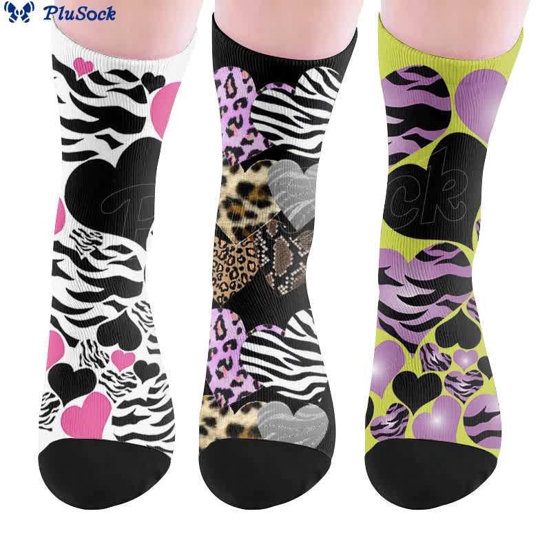 Sexy Heart Leopard Socks - image 0