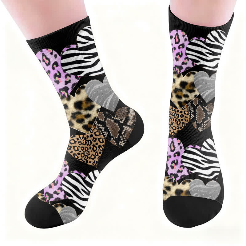 Sexy Heart Leopard Socks - image 5
