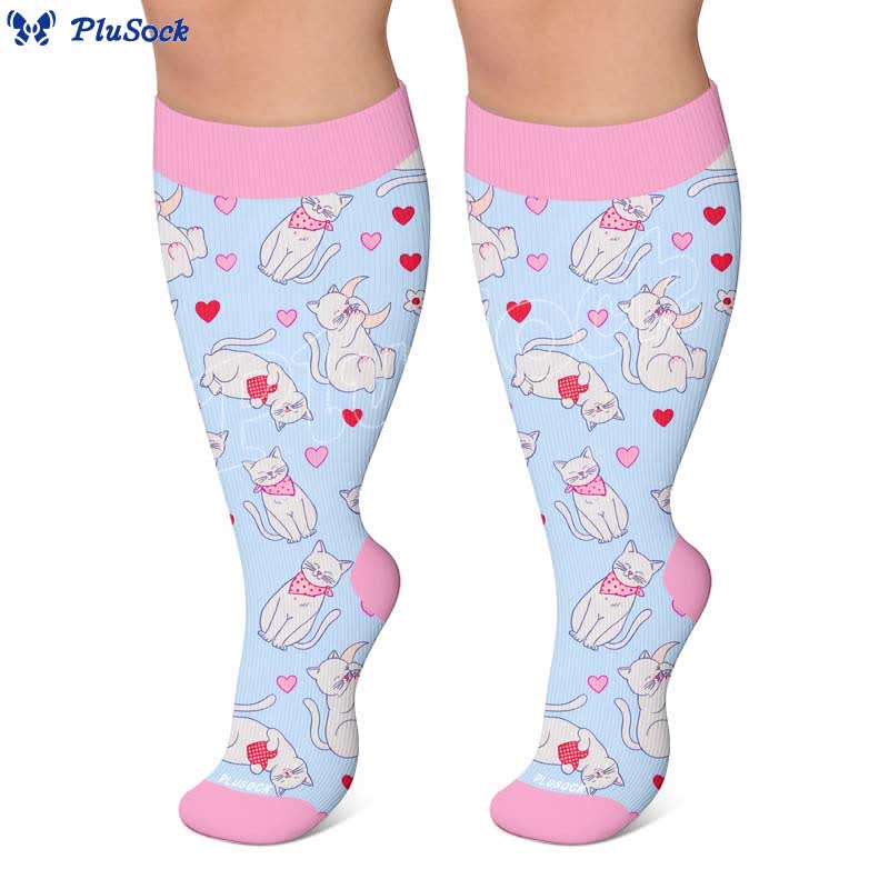 Plus Size Cute Cat Compression Socks - image 6