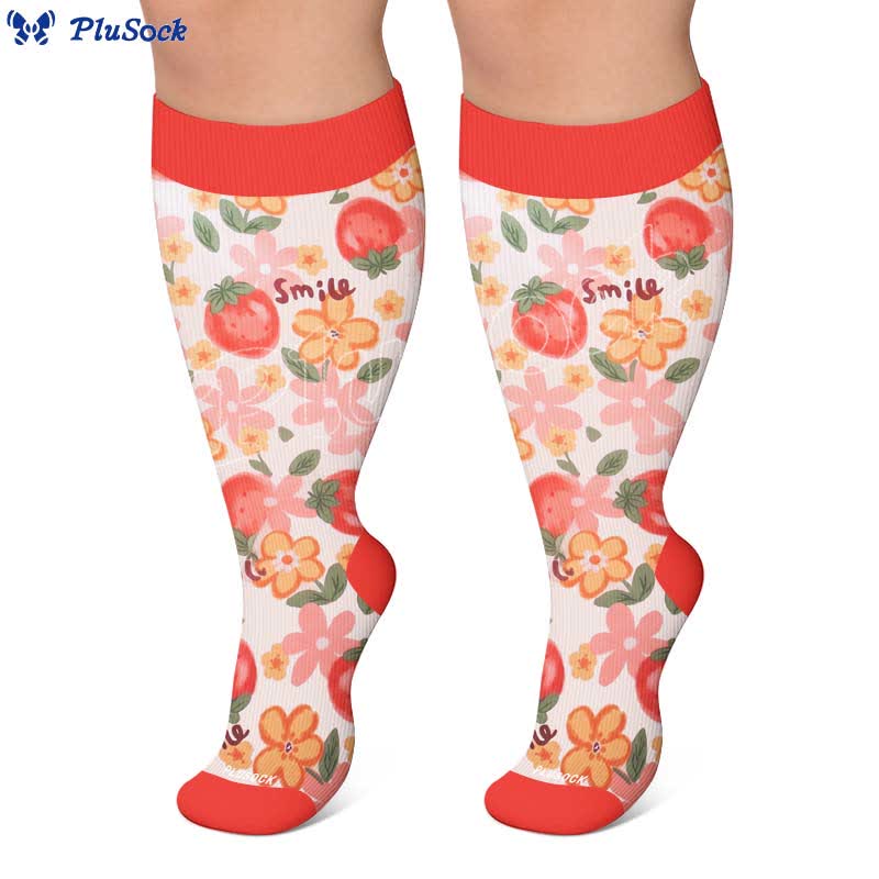 Plus Size Floral Garden Compression Socks - image 5