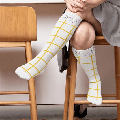 Plus Size Delicious Ice Cream Compression Socks - White(1 Pair) - 4XL(1 Pair) - image 2