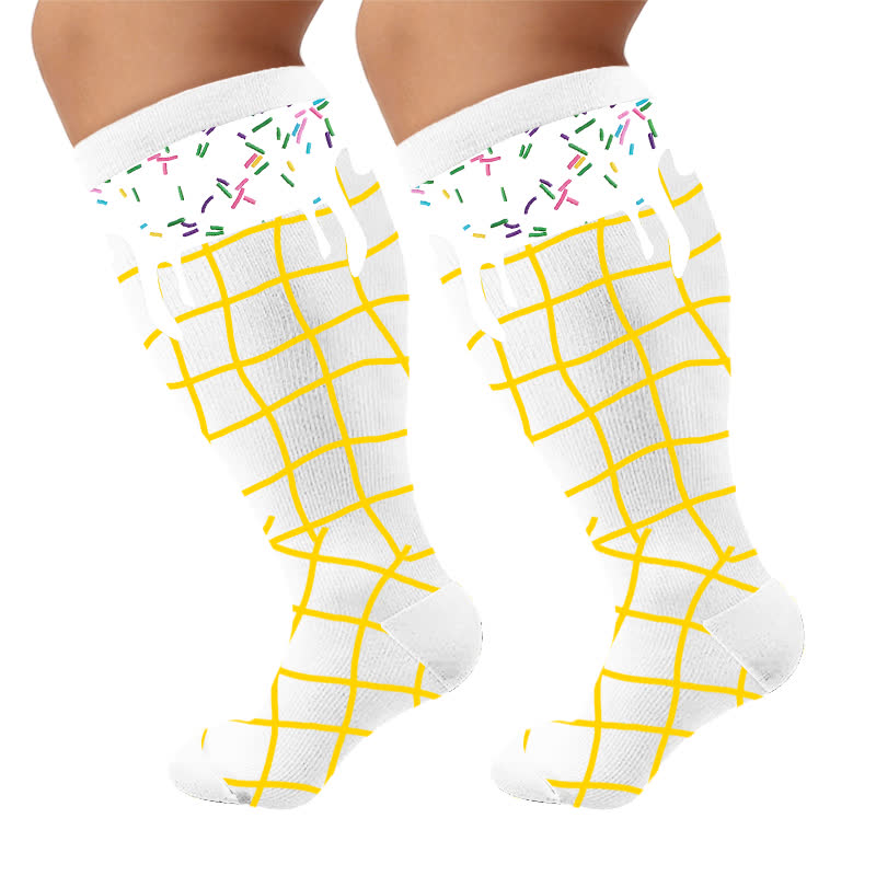 Plus Size Delicious Ice Cream Compression Socks - image 9