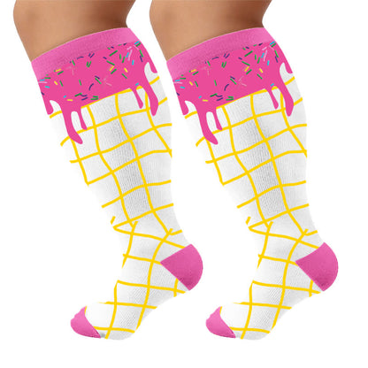 Plus Size Delicious Ice Cream Compression Socks - image 10