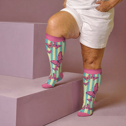Plus Size Creative Butterfly Compression Socks - image 3
