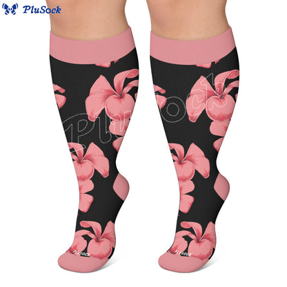 Plus Size Tulip Bloom Compression Socks - image 5
