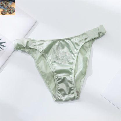 Satin Shine Low Rise Panties(3 Packs) - Light Green - XL - image 15