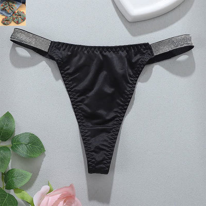 Soft Stretch Low Rise Thong Panties(3 Packs) - Black - XL - image 8