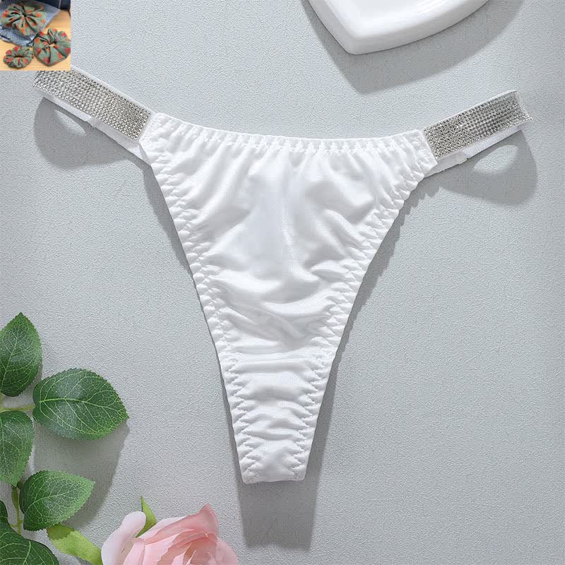 Soft Stretch Low Rise Thong Panties(3 Packs) - White - XL - image 12
