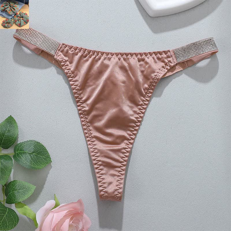 Soft Stretch Low Rise Thong Panties(3 Packs) - Pink - XL - image 10