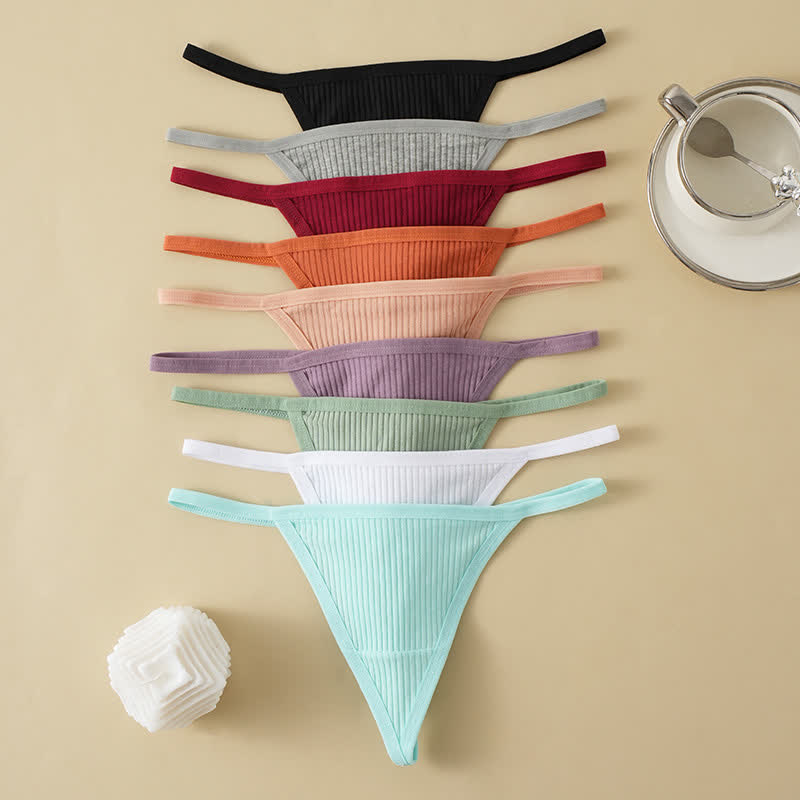 Ribbed Seamless Thong Panties(3 Packs) - image 7