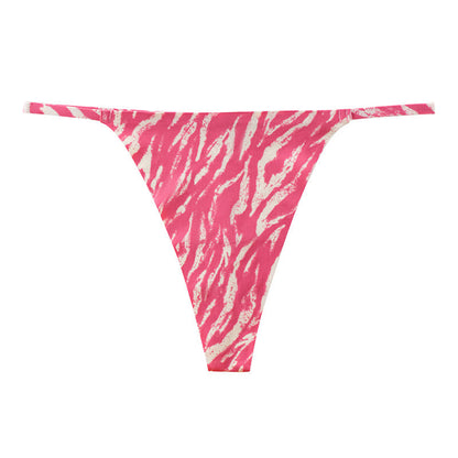 Wild Stripe Thong Panties(3 Packs) - Pink - XL - image 10