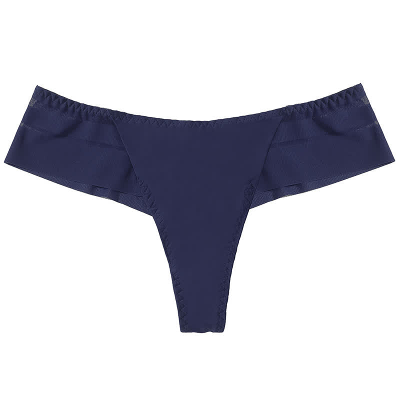 Lightweight Sheer Mesh Thong Panties(3 Packs) - Blue - XL - image 8