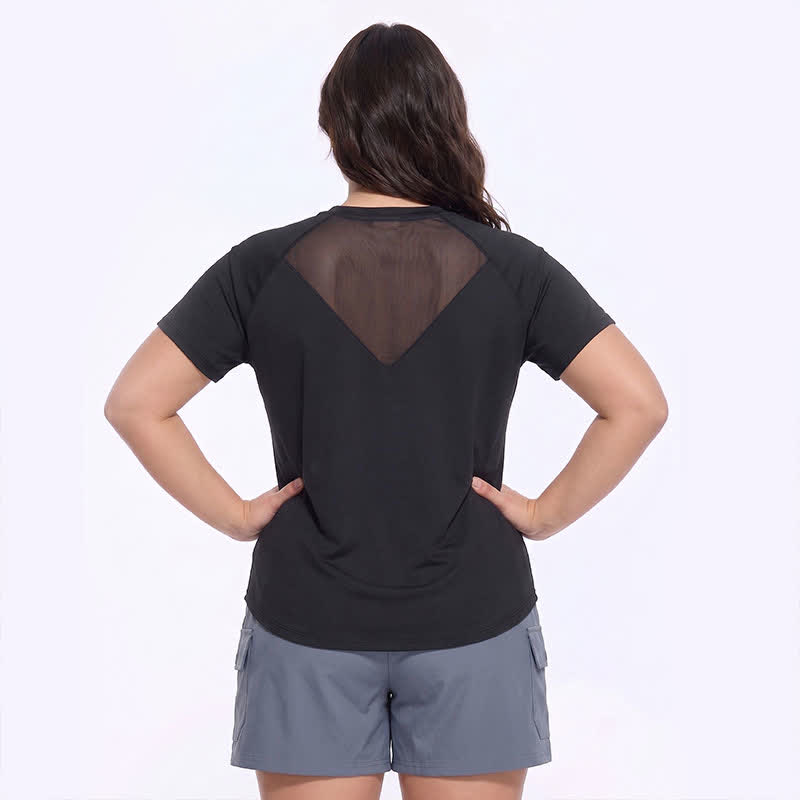 Plus Size Mesh Back Active Top - image 1