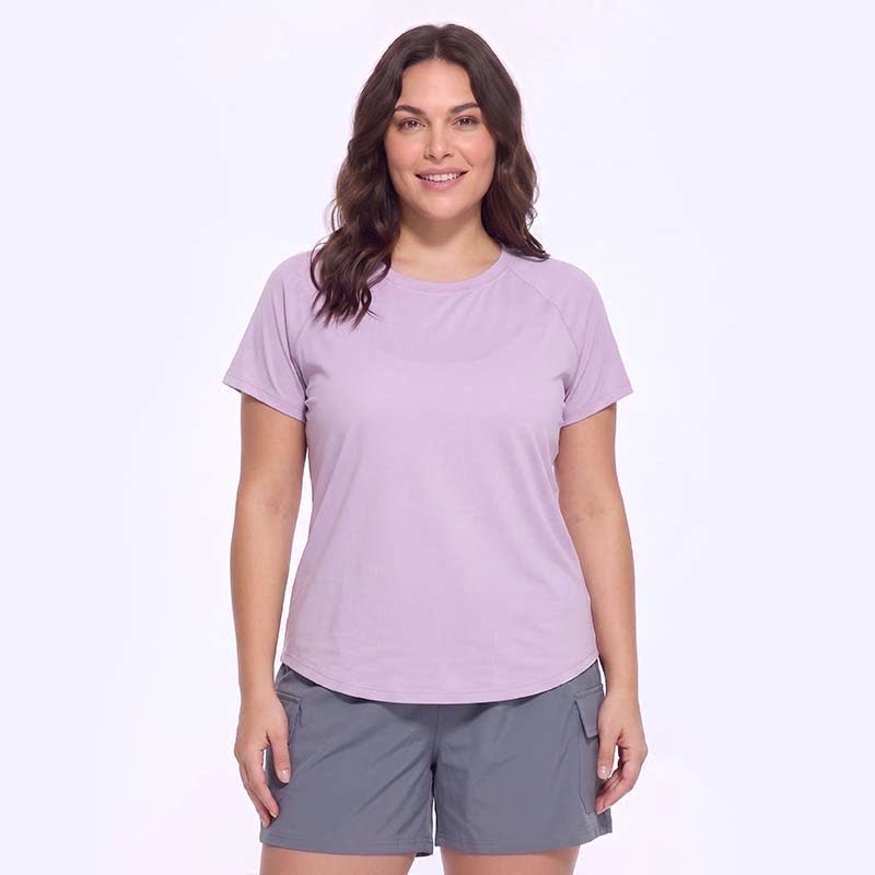 Plus Size Mesh Back Active Top - Purple - 5XL - image 3