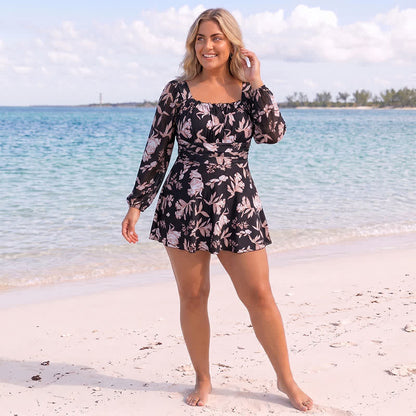 Floral Square Neck Swimwear - image 1